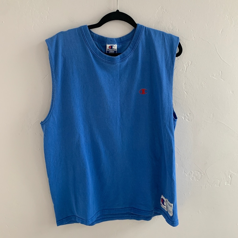 Vintage Champion Embroidered Muscle Tank Top L